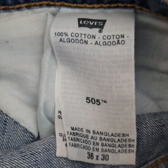 Levis 505 Mens Size 36 x 30 See Measurements Med Wash 2012 - Picture 7 of 8